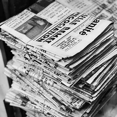 stack of newspapers